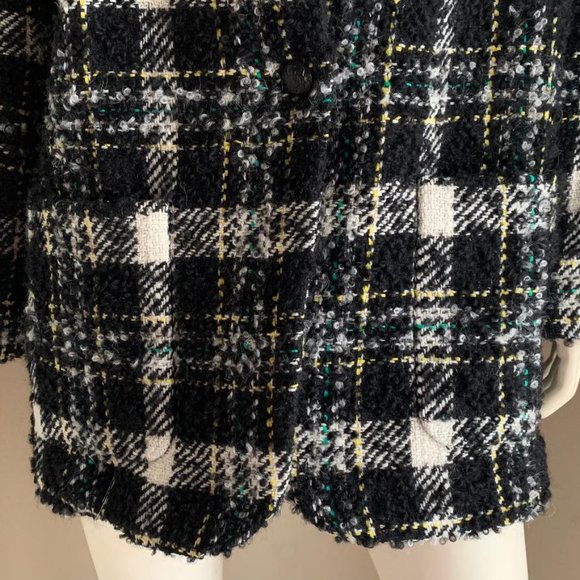 NEW Veronica Beard Crispin Black Multi oversized jacket/coat - Picture 8 of 9